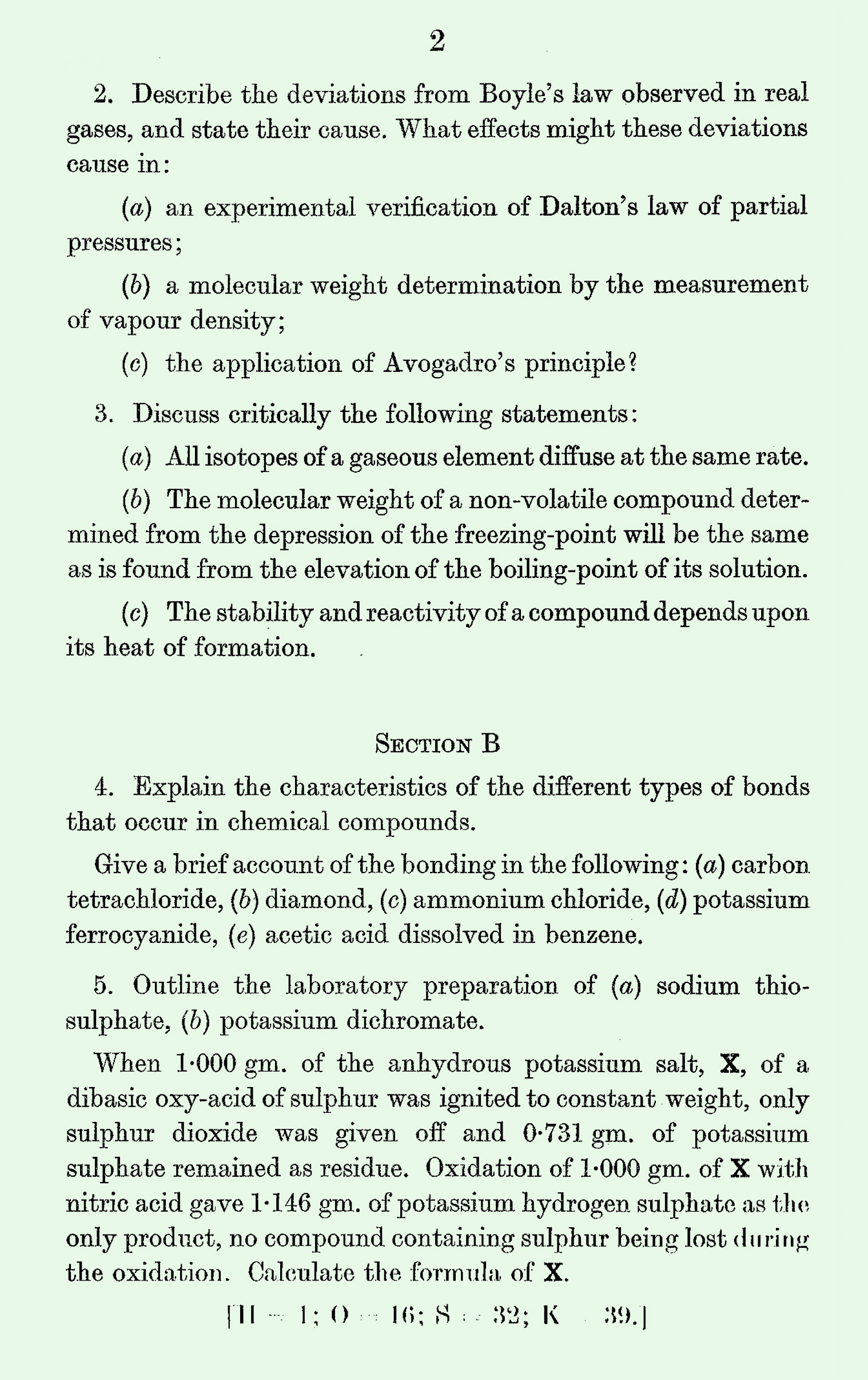 1963 S Level Chemistry page 2
