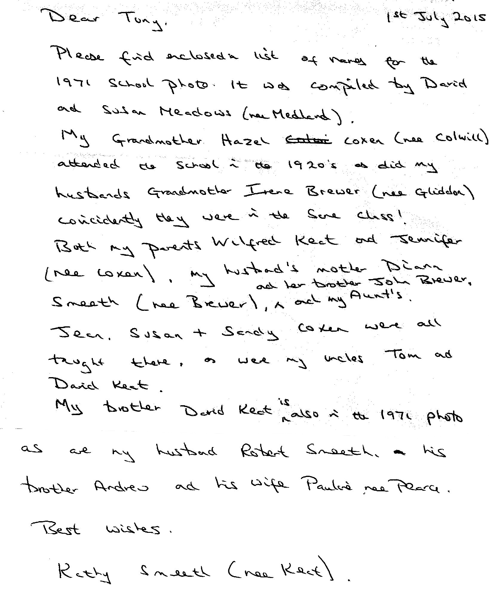 Names letter